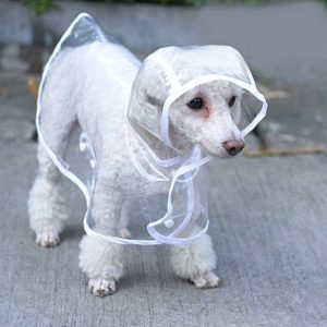 Pet Dog Raincoat,Waterproof Jacket, Dog Rain Poncho Portable Raining Coat Breathable Lightweight Breathable Lightweight Suitable for Neck 32 cm, Length 29 cm, Chest 46 cm Pet